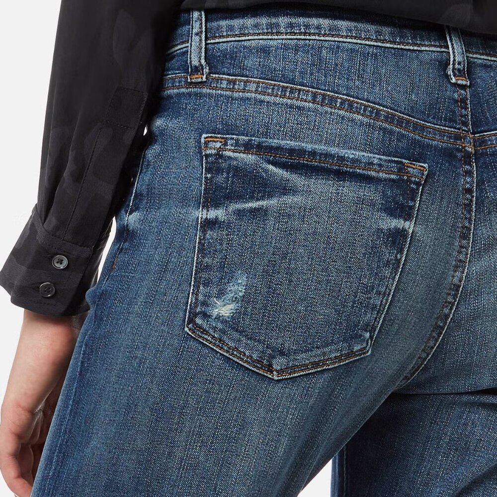 NWT J Brand Sadey Revoke Destruct Mid Rise Crop 29 Slim Straight Jeans - Picture 13 of 15